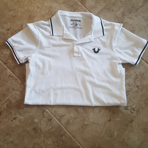 true religion white polo